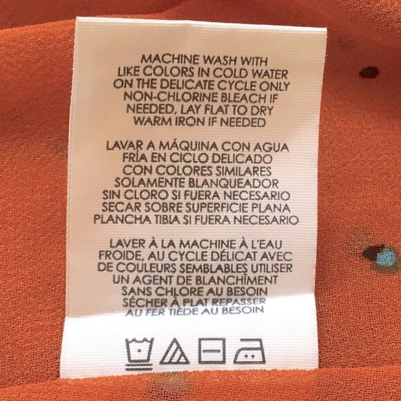 Cabi #3764 Sprinkle Top Orange Sleeveless Ruffle with Speckle Print - Picture 15 of 16